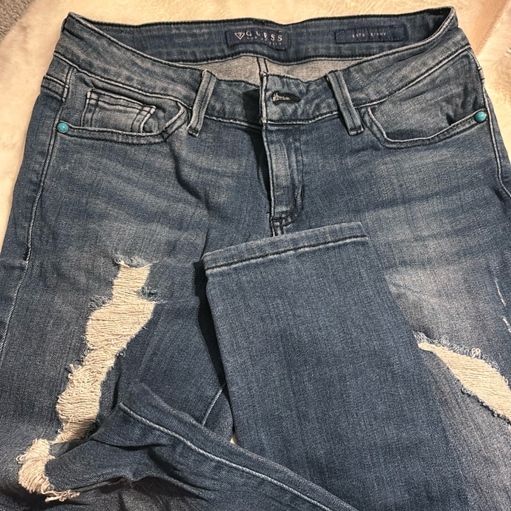 Guess distressed skinny jeans